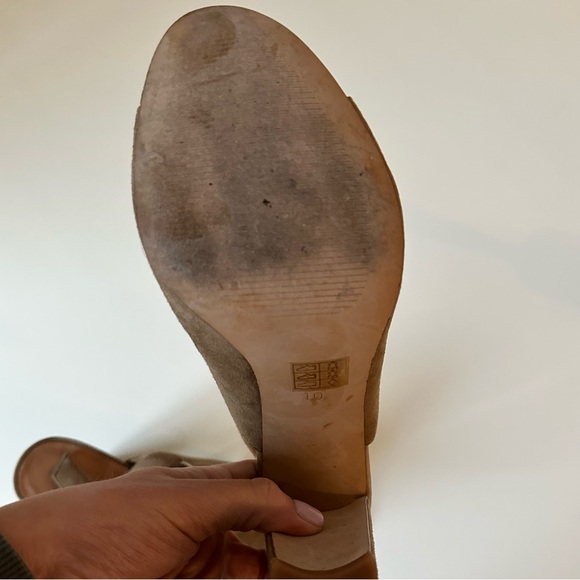 Madewell Tan Suede Block Heel Mule - Picture 4 of 7